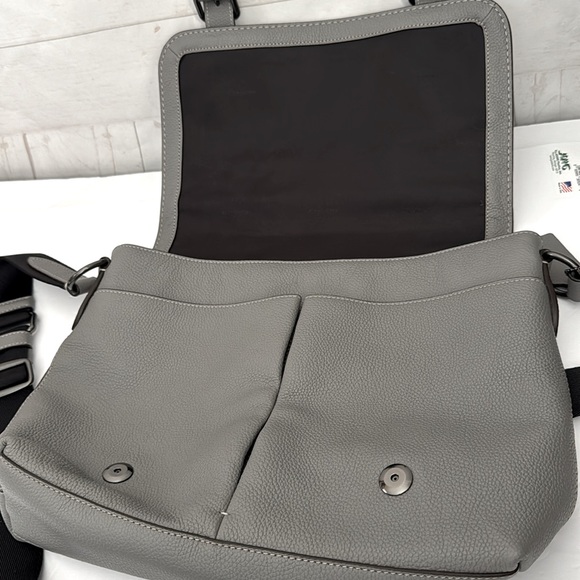Coach Metropolitan Heather Gray Leather Messenger Bag Laptop Bag Crossbody 55552 - Picture 12 of 13